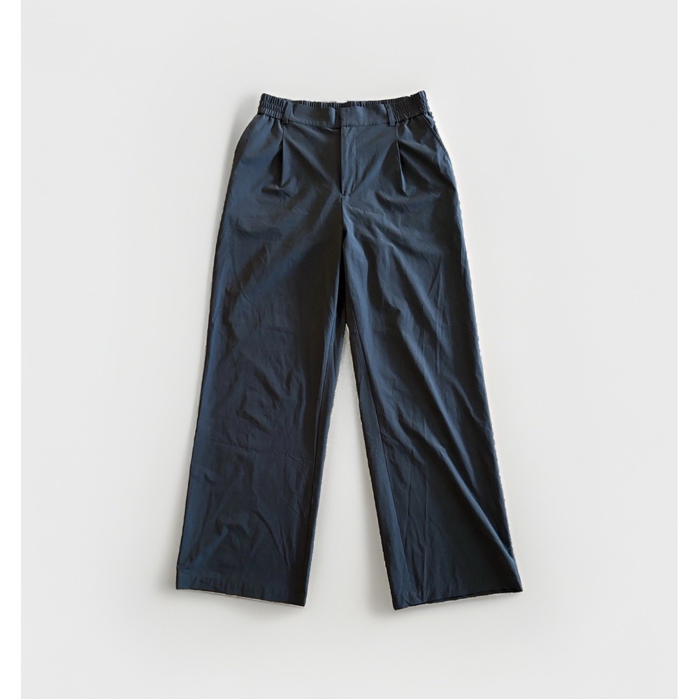Alo Yoga Women's M Black High Waist Pursuit Trouser Wide Leg Pants 31" INSEAM